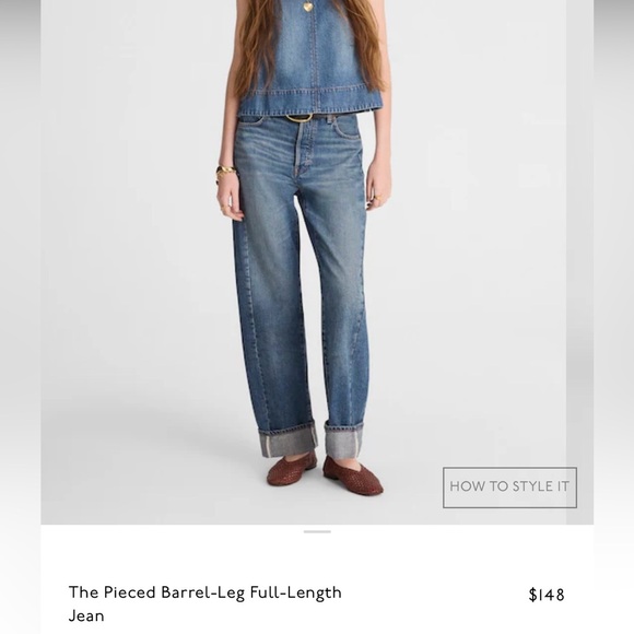 Madewell Denim - NWT Madewell Pieced Barrel leg jeans. Size 25